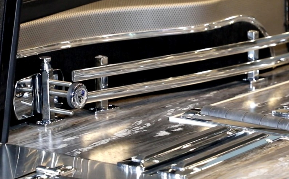 Chrome Casket Guide Rails